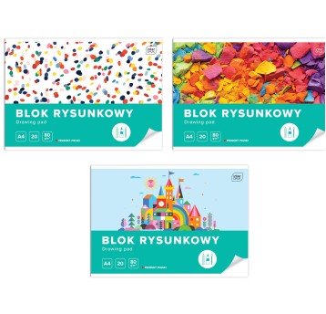 BLOK RYSUNKOWY A4/20K BIAŁY 80G A'10 0006