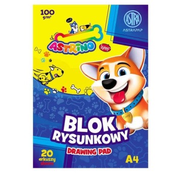 BLOK RYSUNKOWY A4/20K BIAŁY ASTRINO 100G A'10 1242