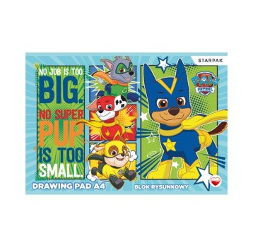 BLOK RYSUNKOWY A4/20K BIAŁY PSI PATROL A'20 1211