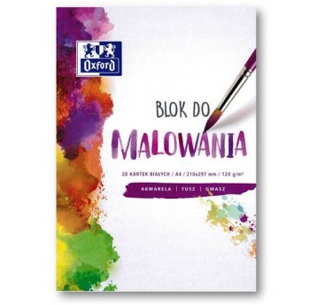 BLOK RYSUNKOWY DO AKWARELI A4/20K BIAŁY OXF A'20