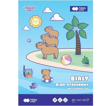 Blok rysunkowy Kapibara Yummy biały A4 80g/m2 A'20