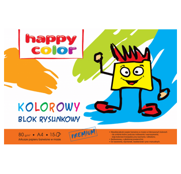 BLOK RYSUNKOWY KOLOR A4/10 HAPPY KOLOR A'20 6620