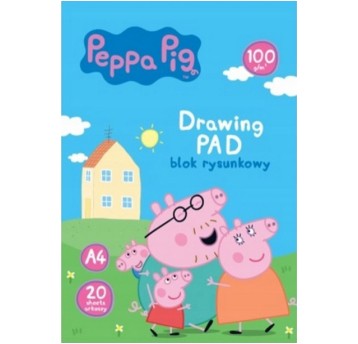 Blok rysunkowy PEPPA PIG A4 100g 20 ark 2905 A'10