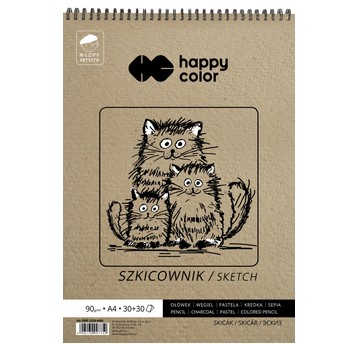 BLOK SZKICOWNIK NA SPIRALI MŁODY ARTYSTA A4/60K