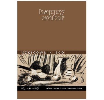Blok szkicowy ECO, ART, A4/80K 80g, Happy A'5