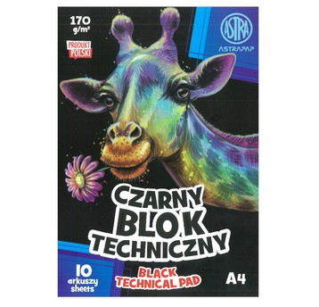 BLOK TECH. ASTRAPAP BLACK A4 170G A'10 4891
