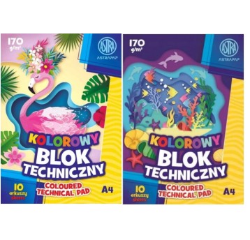 BLOK TECH.KOL.BAR W MASIE ASTRAPAP A4/10 170G A'10