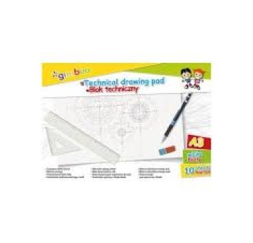 BLOK TECHNICZNY A3/10K BIAŁY 150G GIMBO 6737 A'6