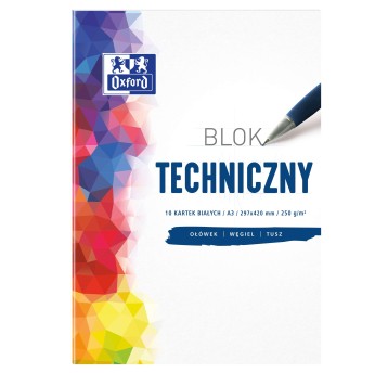 BLOK TECHNICZNY A3/10K BIAŁY OXFORD 400093232 A"10