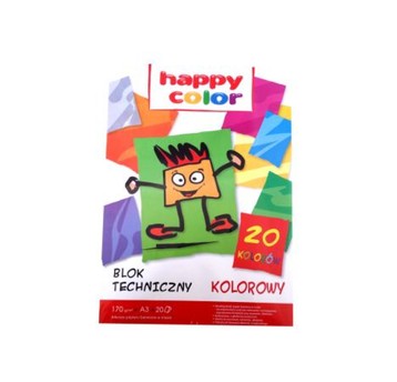 BLOK TECHNICZNY A3/20K KOLOR HAPPY COLOR A"10 7023