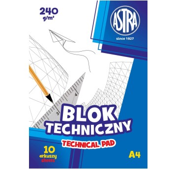 BLOK TECHNICZNY A4/10K 240G/M2 ASTRA A'10 2617