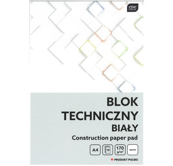 BLOK TECHNICZNY A4/10K BIAŁY 170G A'10 0005