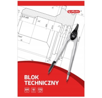 BLOK TECHNICZNY A4/10K BIAŁY 3625 A'10