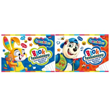 BLOK TECHNICZNY A4/10K BIAŁY BAMBINO A'10 1550