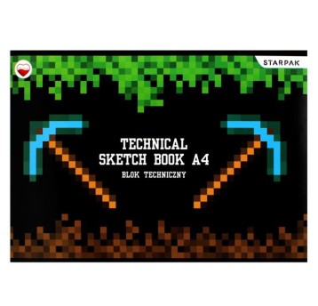 BLOK TECHNICZNY A4/10K BIAŁY PIXEL STK A'20 0339