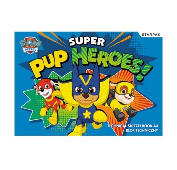 BLOK TECHNICZNY A4/10K BIAŁY PSI PATROL A'20 1259