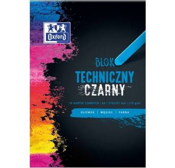 BLOK TECHNICZNY A4/10K CZARNY OXF 400093231 A'20