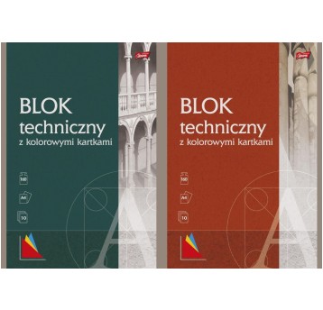 BLOK TECHNICZNY A4/10K KOLOR A4 0019 A"10