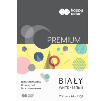 BLOK TECHNICZNY A4/10K PREMIUM BIAŁY 250G A'20