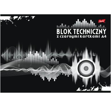 BLOK TECHNICZNY A4/10K Z CZARNYMI KARTK.0026 A"10