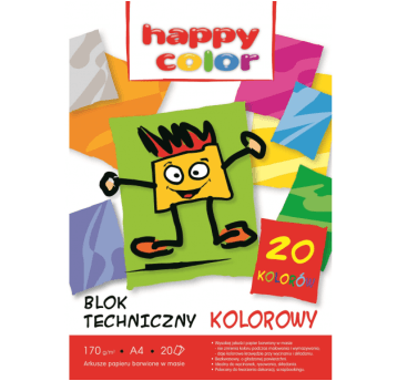 BLOK TECHNICZNY A4/20K KOLOR HAPPY XXL A'10 7009