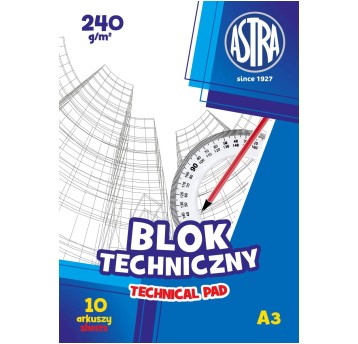 BLOK TECHNICZNY ASTRA A3/10K 240G/M2 A'10 2624