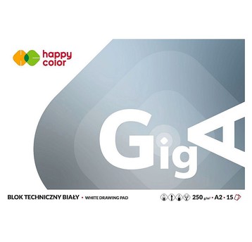 BLOK TECHNICZNY GIGA BIALY A2/15K. 250G. 7016