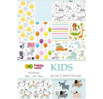BLOK Z MOTYW. KIDS A4 HAPPY COLOR 7047