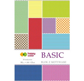 BLOK Z MOTYWAMI BASIC 80G/M2 A4/15K 4374