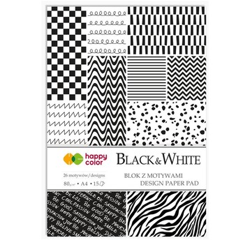 BLOK Z MOTYWAMI BLACK&WHITE 80G/M2 A4/15K 4659