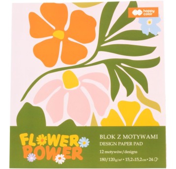 Blok z motywami BLOOM 15,2x15,2cm 24K 2067 A'3