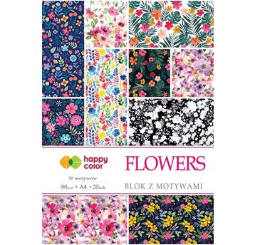 BLOK Z MOTYWAMI FLOWERS A4/15K 25 MOTYW 9959