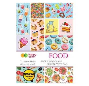 Blok z motywami FOOD 80g/m2 A4 16 ark 27 2226