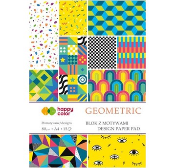 Blok z motywami GEOMETRIC, 80g/m2, A4/15K 4411