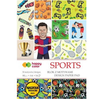 Blok z motywami SPORTS 80g/m2 A4 16 ark 2530