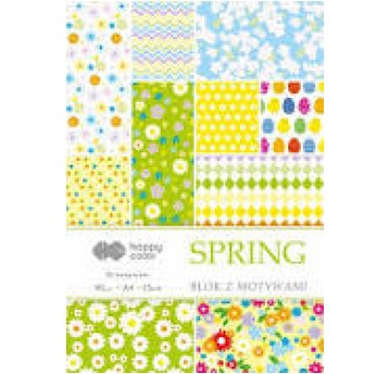 BLOK Z MOTYWAMI SPRING 80G/M2 A4/15 ARK HAPPY 4398