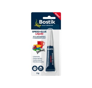 BOSTIK Klej sekundowy SPEED GLU 2g plansza 12 szt
