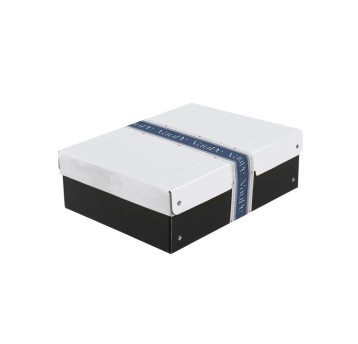 BOX DOMINO A4/100MM BIAŁY - CZARNY 3022