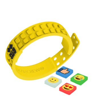 BRANSOLETKA SILIKONOWA PIXIE CREW ŻÓŁTE EMOJI 0899