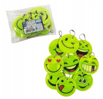 Breloczki odblaskowe CB-9844 dwustronne 5cm 10szt