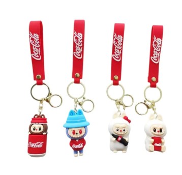 BRELOK GUMOWY FIGURKA LABUBU COCA-COLA A"12 0427