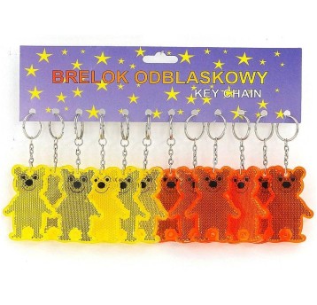 BRELOK MIŚ ODBLASKOWY- KARTA 12SZT. 6631
