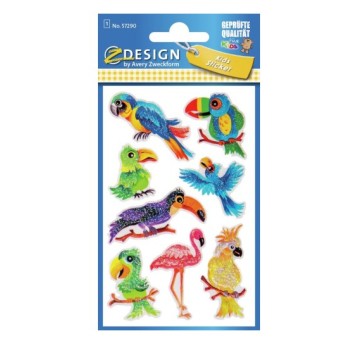 BROKATOWE NAKLEJKI PTAKI 57290