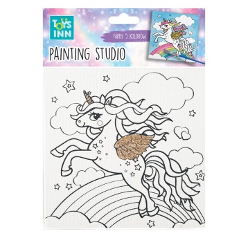 Canvas Unicorn rainbow 7915