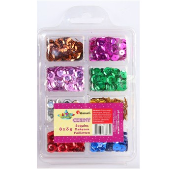 CEKINY 3GX8KOLORÓW MET. 3G8PX1 6654