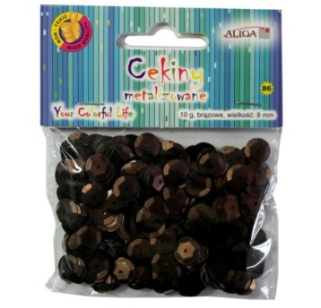 Cekiny metal.MT-0210(86)brązowe 10g 2101