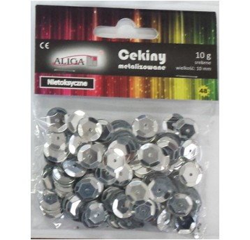 Cekiny metal.MT-6587(48) srebro 10g 5871