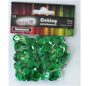 Cekiny metal.MT-6589(50) ziel.10g 5895