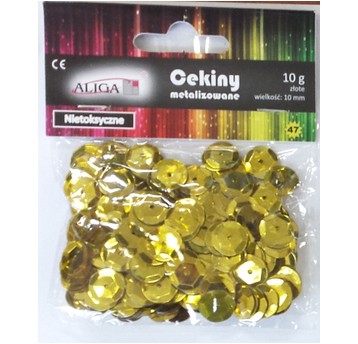 CEKINY METALIZOWANE ZŁOTE 5864