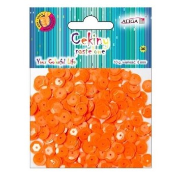 Cekiny pastelowe pomarańczowe 4058